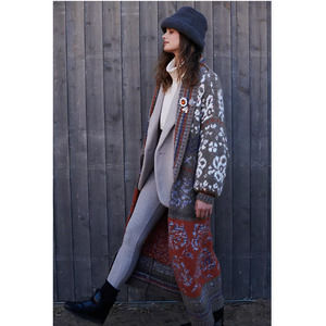 Stylish Gray and Brown Women's Sweater